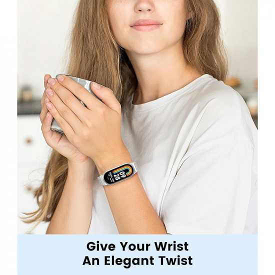 Techsuit  Watchband 15mm (W022)  Xiaomi Mi Band 8 / 8 NFC / 9 / 9 NFC  Gold