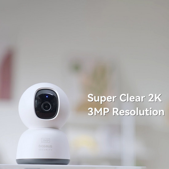 Baseus  Indoor Camera Security P1 Lite (S0TV002132)  2K, 3MP, Type C, Two way Talk, Night Vision, Digital Zoom  White