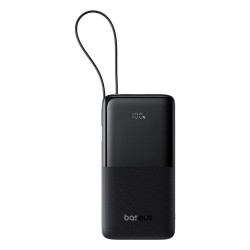 Baseus  Power Bank Bipow 2 (P10077101113 00)  with Built in USB C Cable, Type C, USB, Smart Display, 10000mAh, 20W  Black Baseus  Power Bank Bipow 2 (P10077101113 00)  with Built in USB C Cable, Type C, USB, Smart Display, 10000mAh, 20W  Black