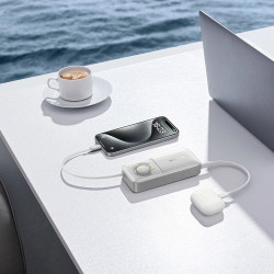 Baseus Power Bank Free2Pull (P10073701843 00) with Retractable USB C Cable, Type C, Display, 10000mAh, 30W, 0.7m Grey Baseus Power Bank Free2Pull (P10073701843 00) with Retractable USB C Cable, Type C, Display, 10000mAh, 30W, 0.7m Grey