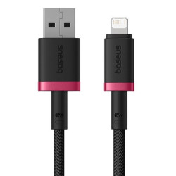 Baseus  Data Cable Dura Series (P10377801U01 03)  USB to Lightning, Fast Charging, 2.4A, 480Mbps, Nylon, 2m  Red / Black