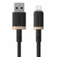 Baseus  Data Cable Dura Series (P10377801U01 02)  USB to Lightning, Fast Charging, 480Mbps, 2.4A, Nylon, 2m  Gold / Black