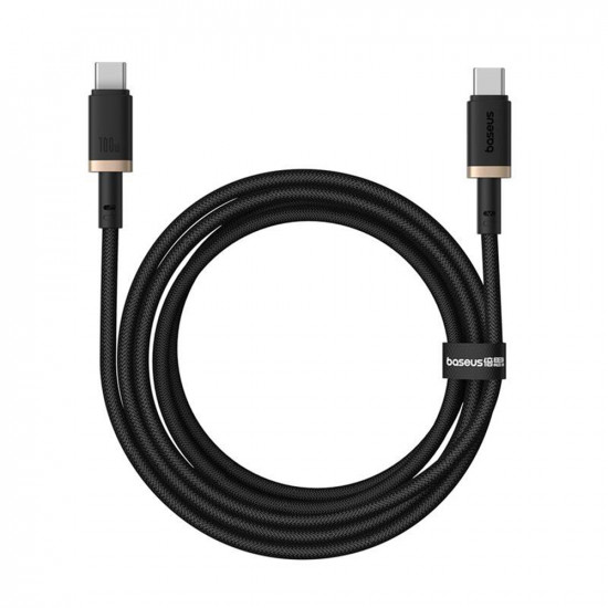 Baseus  Data Cable Dura Series (P10377803U01 02)  for MacBook, Type C, Fast Charge, PD 100W, 480Mbps, 2m  Gold / Black