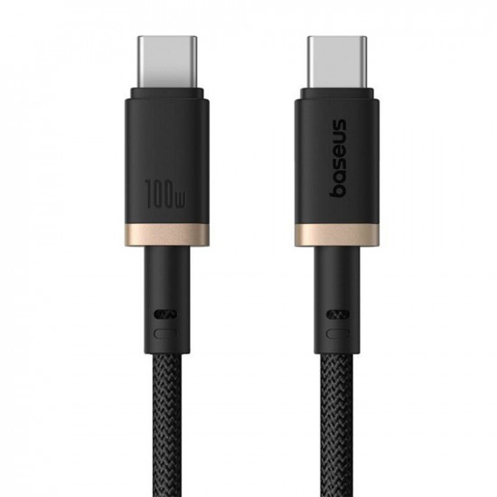 Baseus  Data Cable Dura Series (P10377803U01 02)  for MacBook, Type C, Fast Charge, PD 100W, 480Mbps, 2m  Gold / Black