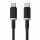 Baseus  Data Cable Dura Series (P10377803U01 02)  for MacBook, Type C, Fast Charge, PD 100W, 480Mbps, 2m  Gold / Black