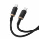 Baseus  Data Cable Dura Series (P10377803U01 02)  for MacBook, Type C, Fast Charge, PD 100W, 480Mbps, 2m  Gold / Black