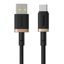 Baseus  Data Cable Dura Series (P10377802U01 00)  USB to Type C, Fast Charging, 60W, 480Mbps, Naylon, 1m  Gold / Black