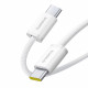 Baseus  Data Cable Dynamic 4 Series (P10381400211 01)  Type C, Fast Charge, 100W, 480Mbps, Smart Chip, 2m  White
