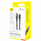 Baseus  Data Cable Explorer (P10319703111 00)  Type C, Fast Charge, 100W, with Auto Shutdown, Naylon, 1m  Cluster Black