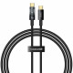 Baseus  Data Cable Explorer (P10319704111 00)  Type C, Fast Charge, 100W, with Auto Shutdown, Naylon, 2m  Cluster Black