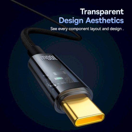 Baseus  Data Cable Explorer (P10319704111 00)  Type C, Fast Charge, 100W, with Auto Shutdown, Naylon, 2m  Cluster Black