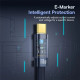 Baseus  Data Cable Explorer (P10319704321 00)  Type C, Fast Charge, 100W, with Auto Shutdown, Naylon, 1m  Deepsea Blue