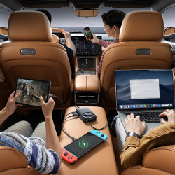 Baseus  Car Charger PrimeTrip VW1 (C00069000121 00)  3x USB, 3x Type C, 105W, Fast Charge, 60W Retractable Cable  Black Baseus  Car Charger PrimeTrip VW1 (C00069000121 00)  3x USB, 3x Type C, 105W, Fast Charge, 60W Retractable Cable  Black