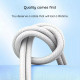Lito  Data Cable (LD04)  Type C to Lightning Fast Charging PD60W, 1m  White