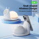 Duzzona  2in1 Charging Station (W26)  with Magnetic Detachable Night Light, Type C, 300mAh, 15W  White
