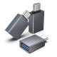 Techsuit  Premium OTG Adapter SlateVolt (A8)  USB 3.0 to Type C, 5Gbps, 3A, Aluminum Alloy, Fast Data Transfer  Gray