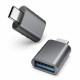 Techsuit  Premium OTG Adapter SlateVolt (A10)  USB 3.0 to Type C, 5Gbps, 3A, Zinc Alloy, Support for Thunderbolt 3  Gray