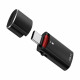 Techsuit  Card Reader AluVoltX (CC1)  2in1, USB3.0 to Type C OTG, TF Memory Card, 3A, Plug&Play, Fast Data Transfer  Black