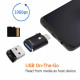 Techsuit  Card Reader AluVoltX (CC1)  2in1, USB3.0 to Type C OTG, TF Memory Card, 3A, Plug&Play, Fast Data Transfer  Black