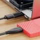 Techsuit  Card Reader AluVoltX (CC1)  2in1, USB3.0 to Type C OTG, TF Memory Card, 3A, Plug&Play, Fast Data Transfer  Black