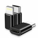 Techsuit  (3 pack) Premium OTG Adapter TriFlashX (A19)  3x Type C to USB/Micro USB/Lightning, Aluminum Alloy  Black
