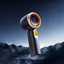 Techsuit  Premium Portable Mini Fan (Z11)  with LED Digital Display, USB C Rechargeable, 100 Wind Speeds  Black