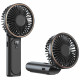 Techsuit Premium Mini Hand Fan (M12) with LED Digital Display, USB C Rechargeable, 6 Wind Speeds, 5000mAh Black Techsuit Premium Mini Hand Fan (M12) with LED Digital Display, USB C Rechargeable, 6 Wind Speeds, 5000mAh Black