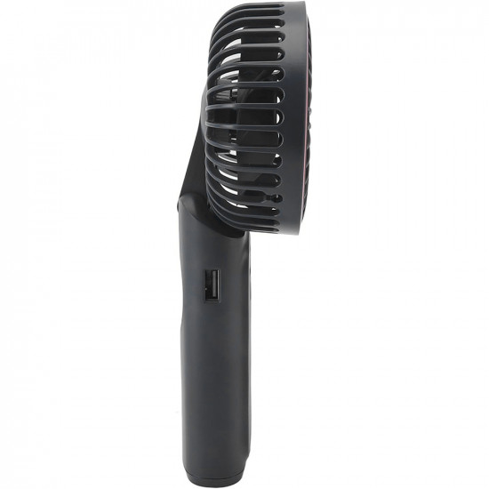 Techsuit Premium Mini Hand Fan (M12) with LED Digital Display, USB C Rechargeable, 6 Wind Speeds, 5000mAh Black Techsuit Premium Mini Hand Fan (M12) with LED Digital Display, USB C Rechargeable, 6 Wind Speeds, 5000mAh Black