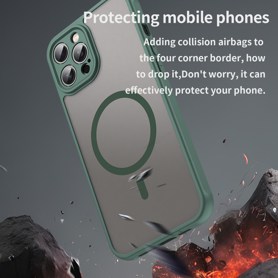 Techsuit HaloFrost II MagSafe iPhone 12 Pro Max Green Techsuit HaloFrost II MagSafe iPhone 12 Pro Max Green