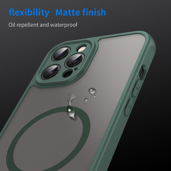 Techsuit HaloFrost II MagSafe iPhone 12 Pro Max Green Techsuit HaloFrost II MagSafe iPhone 12 Pro Max Green