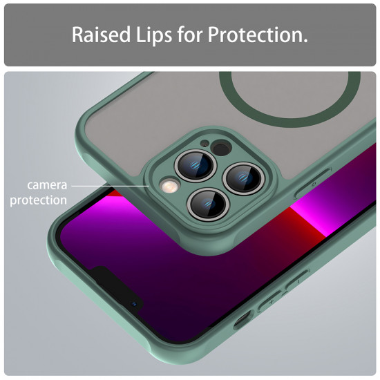 Techsuit HaloFrost II MagSafe iPhone 13 Pro Max Green Techsuit HaloFrost II MagSafe iPhone 13 Pro Max Green