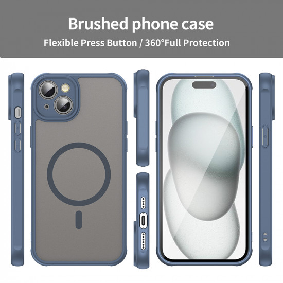 Techsuit HaloFrost II MagSafe iPhone 14 Plus Navy Blue Techsuit HaloFrost II MagSafe iPhone 14 Plus Navy Blue
