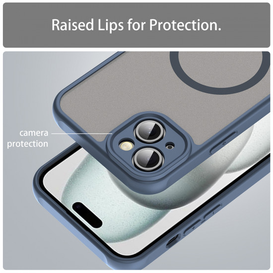 Techsuit HaloFrost II MagSafe iPhone 14 Plus Navy Blue Techsuit HaloFrost II MagSafe iPhone 14 Plus Navy Blue