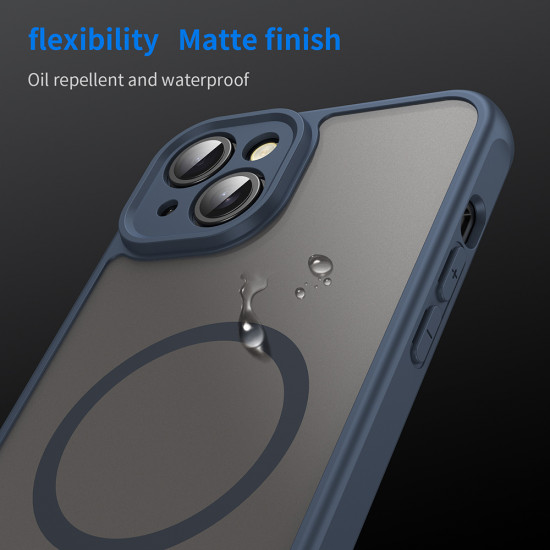Techsuit HaloFrost II MagSafe iPhone 14 Plus Navy Blue Techsuit HaloFrost II MagSafe iPhone 14 Plus Navy Blue