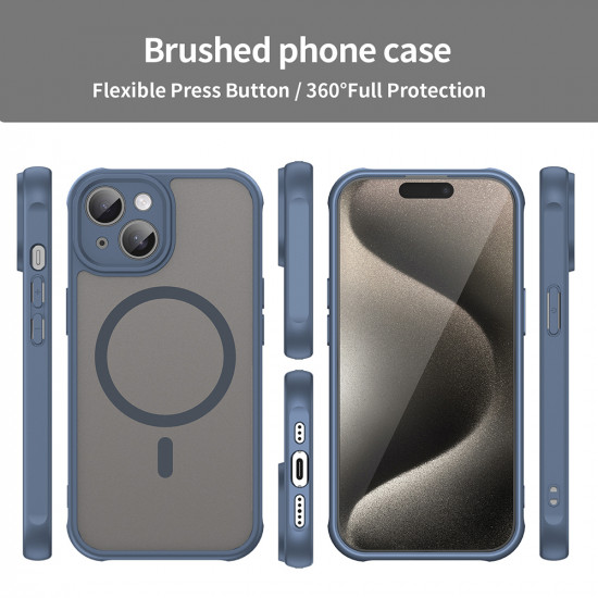 Techsuit  HaloFrost II MagSafe  iPhone 15 Plus  Navy Blue