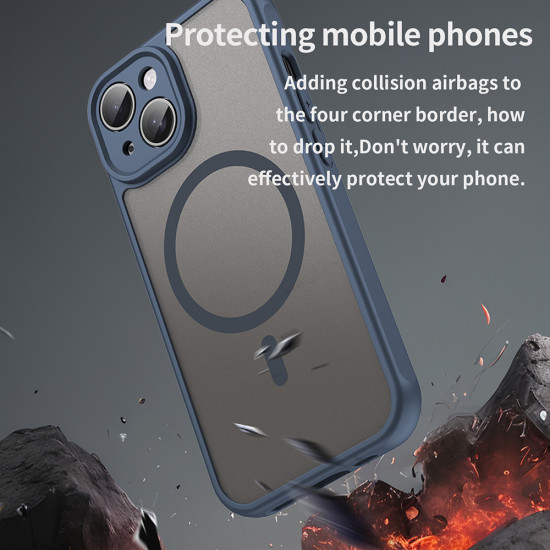 Techsuit  HaloFrost II MagSafe  iPhone 15 Plus  Navy Blue