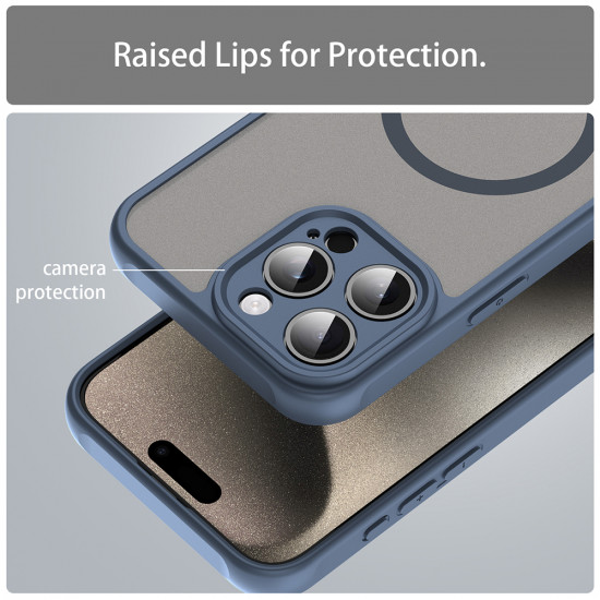 Techsuit  HaloFrost II MagSafe  iPhone 15 Pro Max  Navy Blue