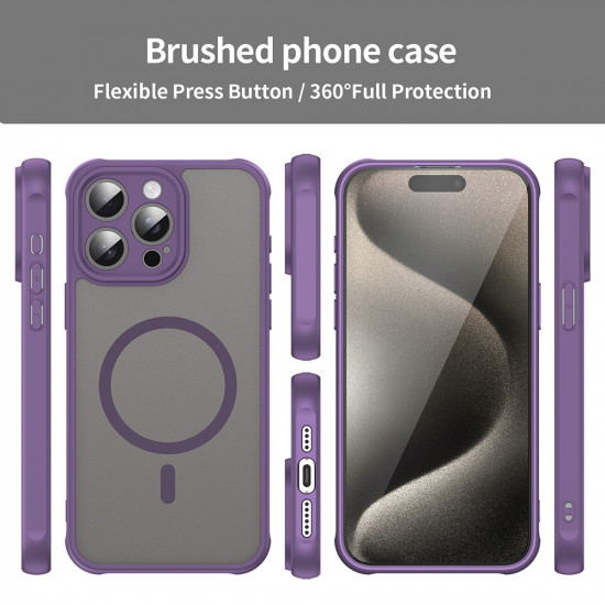 Techsuit HaloFrost II MagSafe iPhone 15 Pro Max Purple Techsuit HaloFrost II MagSafe iPhone 15 Pro Max Purple