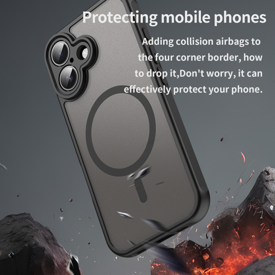 Techsuit HaloFrost II MagSafe iPhone 16 Black Techsuit HaloFrost II MagSafe iPhone 16 Black