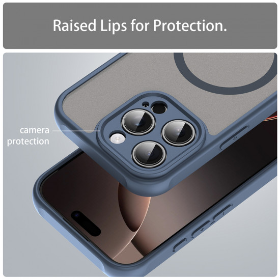 Techsuit HaloFrost II MagSafe iPhone 16 Pro Navy Blue Techsuit HaloFrost II MagSafe iPhone 16 Pro Navy Blue