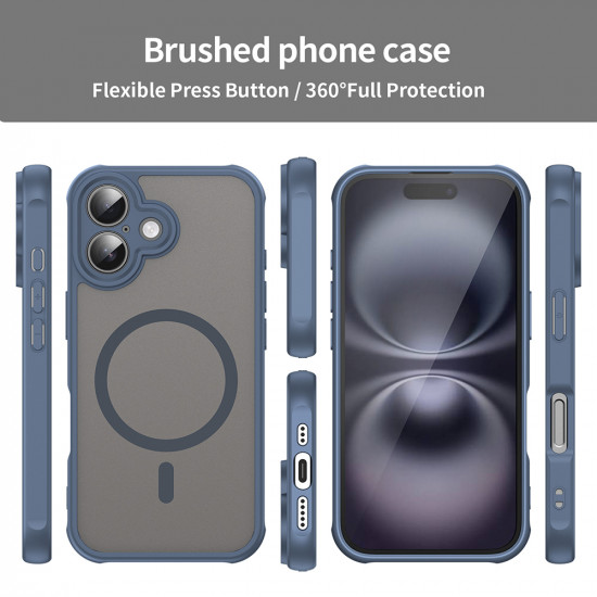 Techsuit  HaloFrost II MagSafe  iPhone 16 Plus  Navy Blue
