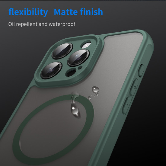 Techsuit HaloFrost II MagSafe iPhone 16 Pro Max Green Techsuit HaloFrost II MagSafe iPhone 16 Pro Max Green