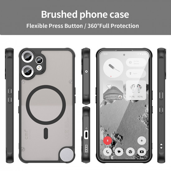 Techsuit  HaloFrost II MagSafe  Nothing CMF Phone 2 Pro  Black
