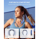 Techsuit  Neck Fan (S8)  Portable, with Digital Display, 3 Wind Speeds, 4000mAh, 7300RPM  Blue
