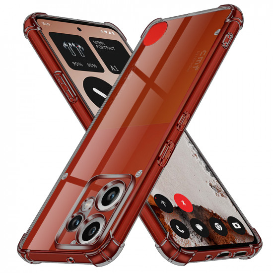 Techsuit Shockproof Clear Silicone Nothing CMF Phone 2 Pro Smoke Black Techsuit Shockproof Clear Silicone Nothing CMF Phone 2 Pro Smoke Black