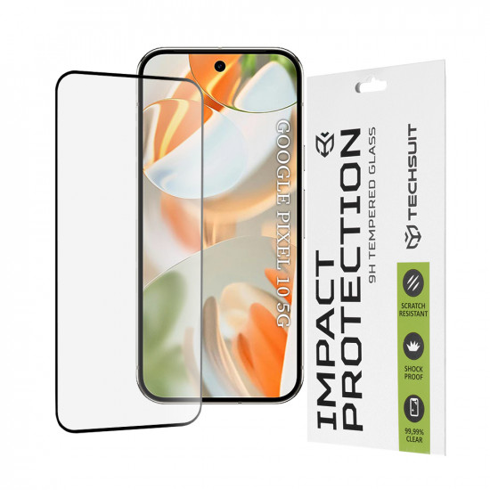 Techsuit  111D Full Cover / Full Glue Glass  Google Pixel 10  Black