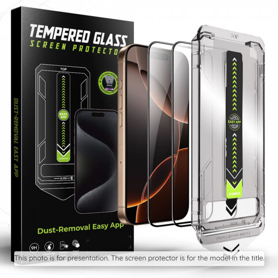 Techsuit  TitanGlass FullCover (2 pack)  iPhone 12 / iPhone 12 Pro  Black