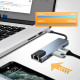 Techsuit  Docking Station NetBridge 5 in 1 (H1)  Type C to 1x USB2.0, 1x USB3.0, 1x Type C, 1x HDMI, 1x RJ45, PD87W, 4K@30Hz  Gray