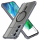 Techsuit  Shockproof Clear Silicone MagSafe  Samsung Galaxy S21 FE 5G  Smoke Black