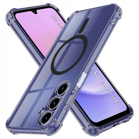 Techsuit Shockproof Clear Silicone MagSafe Samsung Galaxy A15 4G / A15 5G Smoke Black Techsuit Shockproof Clear Silicone MagSafe Samsung Galaxy A15 4G / A15 5G Smoke Black